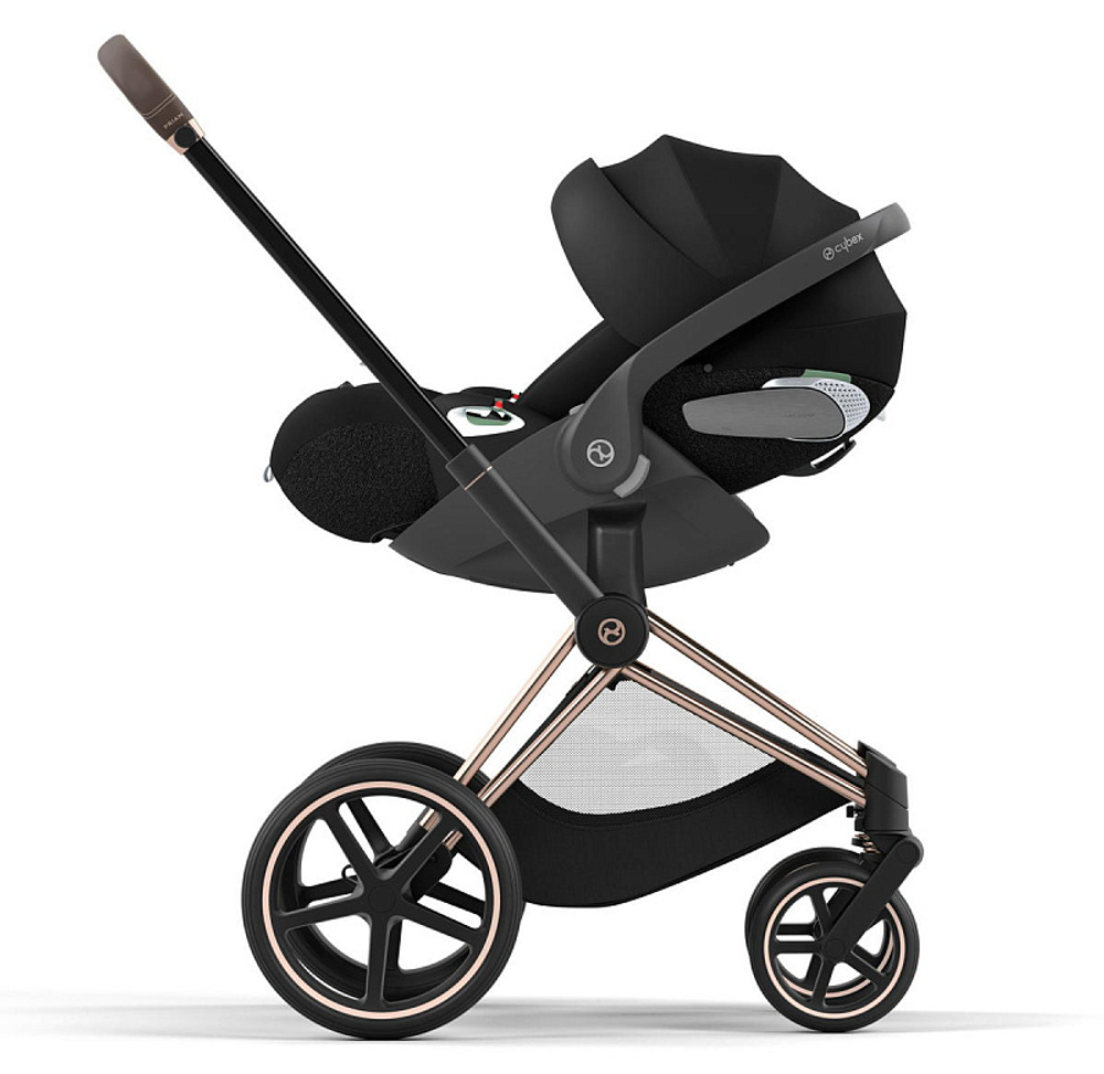 Коляска 3 в 1 Cybex Priam IV Rosegold complete и автокресло Cloud T i-Size Sepia Black Off White