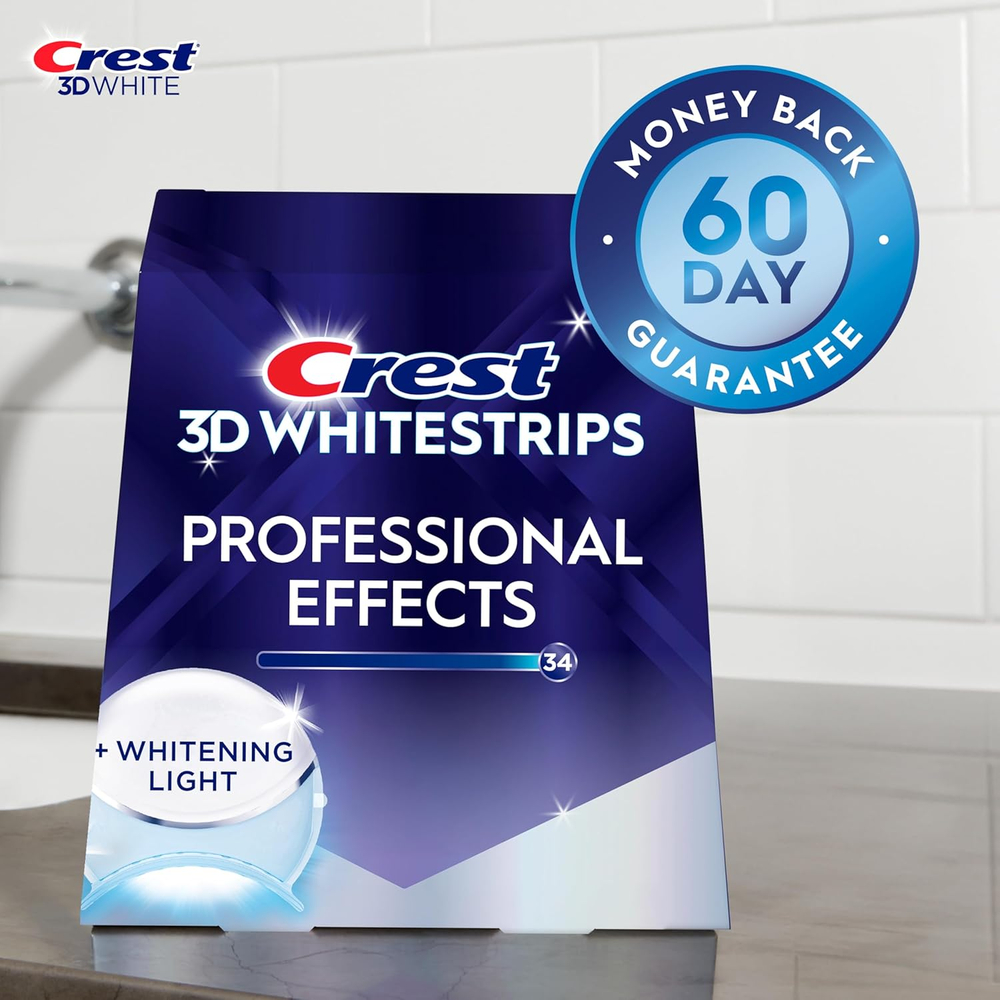 Crest 3D Whitestrips Professional Effects Light — Отбеливающие полоски для зубов: до 12 тонов за 20 дней