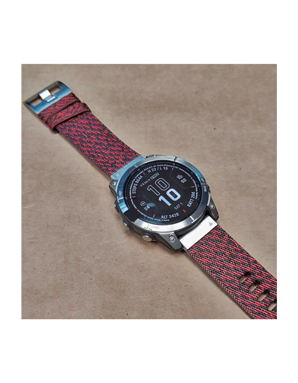 Ремешок нейлоновый 22 мм жаккардовое плетение для Garmin MARQ / Epix / Fenix (47 мм)