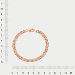 Браслет из розового золота 585 пробы с плетением "Бисмарк" (арт. НБ 12-052 0.90)
