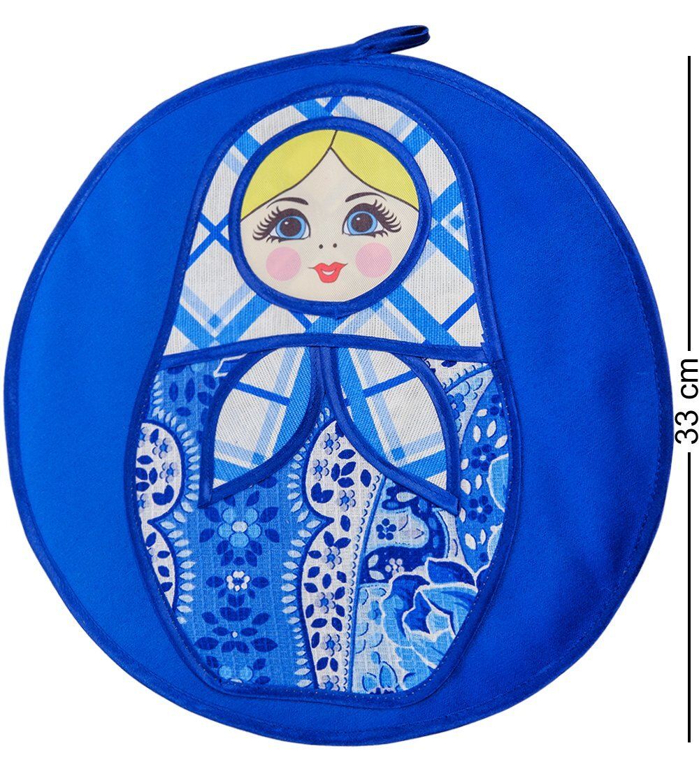 ТК-237-A Прихватка «Матрешка» круг (синий)
