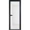 Алюминиевая дверь 1AX чёрная матовая RAL9005 стекло белый триплекс