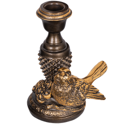 Подсвечник Птичка Терра правый Бронза