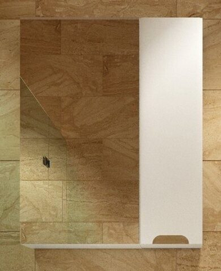 Шкаф зеркальный Афина 600, белый, арт. 00571