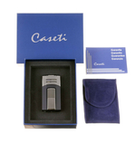 Зажигалка Caseti сигарная, турбо, черно-серебристая CA436-4