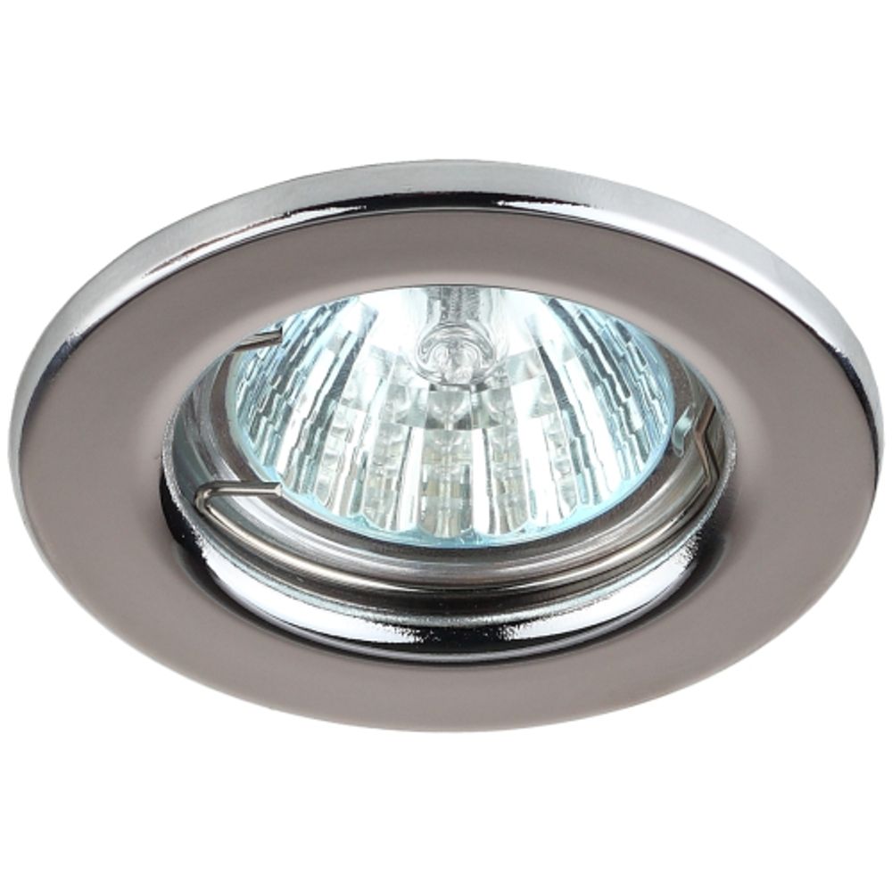 Светильник встраиваемый штампованный ЭРА ST1 CH под лампу MR16 GU5.3 хром | Штампованные встраиваемые светильники