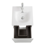 Тумба с раковиной подвесная BelBagno UNO-MINI-400-2C-SO-BO Bianco Opaco, раковина белая BB-8099-3-40