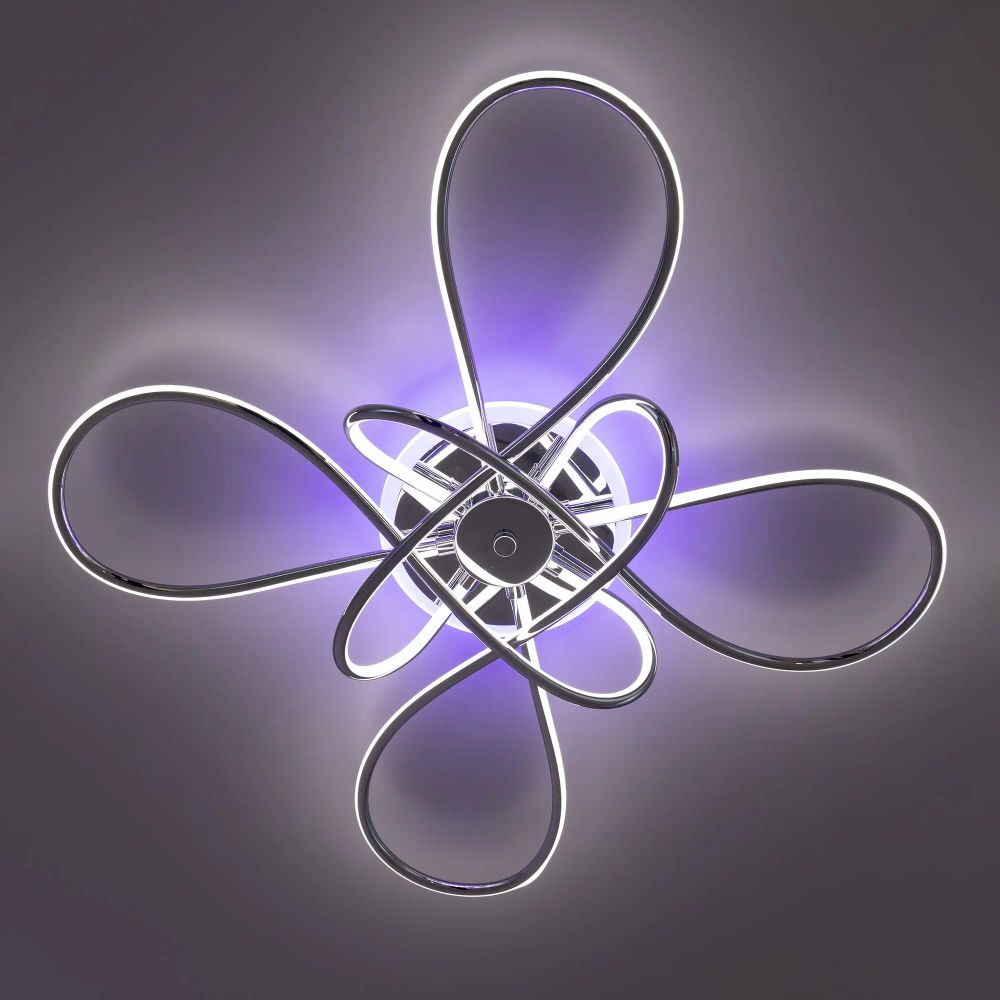 Citilux Джемини CL229B141E LED RGB Люстра с пультом Хром