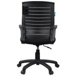 Кресло оператора Helmi HL-M16 "Vivid", спинка ткань-сетка черная/сиденье ткань черная