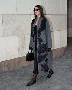 Пальто-кардиган "Ночная роза"