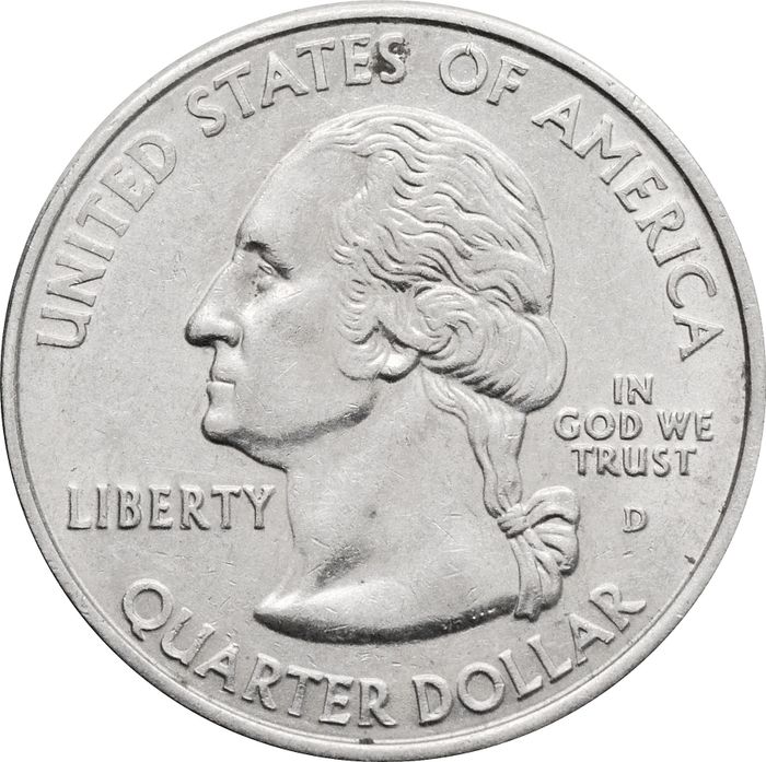 25 центов (1/4 доллара, квотер) 2007 США «Штат Монтана» (D) XF