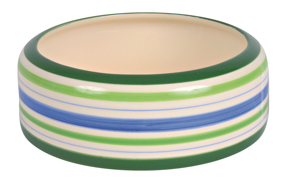 Миска для грызунов Trixie Ceramic Bowl L, размер 16см., зелёный / синий / кремовый