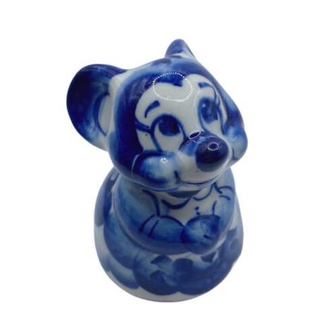 Фигурка Мышка бабушка гжель