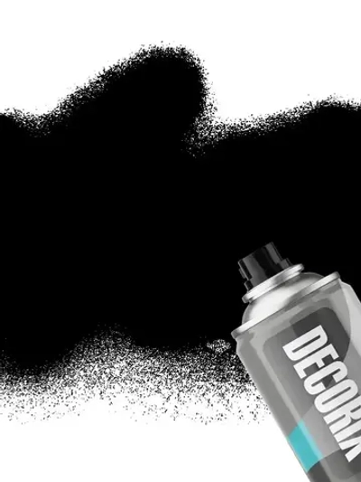 Грунт для пластика аэрозольный черный матовый DECORIX - грунтовка для пластика в баллончике 520 мл - комплект 2 шт