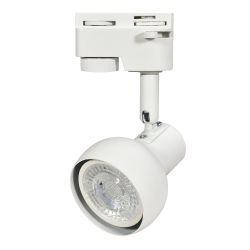 UBL-Q322 GU10 WHITE Светильник-прожектор трековый. Под лампу GU10. Корпус белый. ТМ Volpe