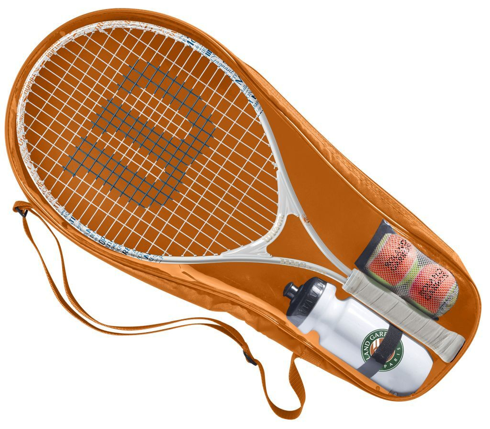 Ракетка детская Wilson Roland Garros Elite 25 Kit - white/blue/clay red