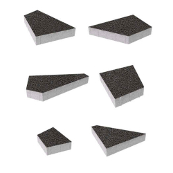 ТРОТУАРНАЯ ПЛИТКА ОРИГАМИ - Б.4.ФСМ.8 СТОУНМИКС ЧЕРНЫЙ, КОМПЛЕКТ ИЗ 6 ВИДОВ ПЛИТ