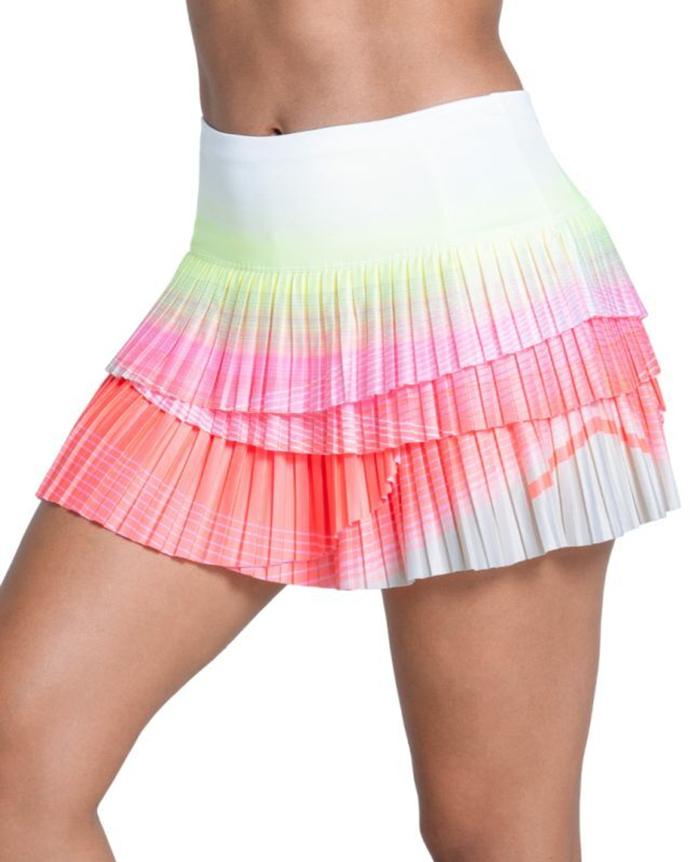 Теннисная юбка Lucky in Love Sunset Spin Scallop Pleated 13" - разноцветный