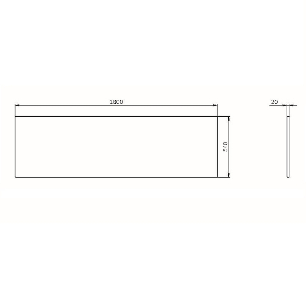 Фронтальная панель для ванны AM.PM Func 180 W84A-180-080W-P Белая