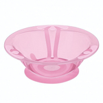 Тарелка детская глубокая на присосе 300мл (розовый)