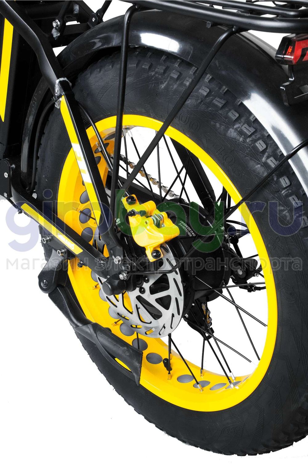 Электровелосипед Minako F11 Pro Dual 48V/20Ah (полный привод) 2025 года - Желтый обод фото №9
