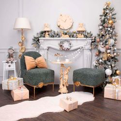 Кресло Monstera Deliciosa (Монстера) Лазурный Амбер