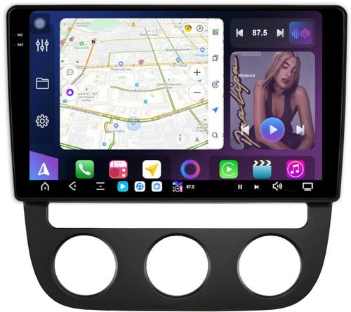 Магнитола для Volkswagen Jetta 5 2005-2010 (климат 1) - FarCar S500-TS20 монитор 10.36" 2K QLED на Android 14, Быстрейшая, CarPlay, 4G SIM-слот
