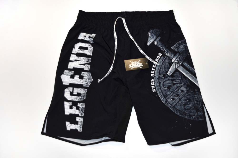 Шорты спортивные тренировочные Legenda Щит и Меч черный