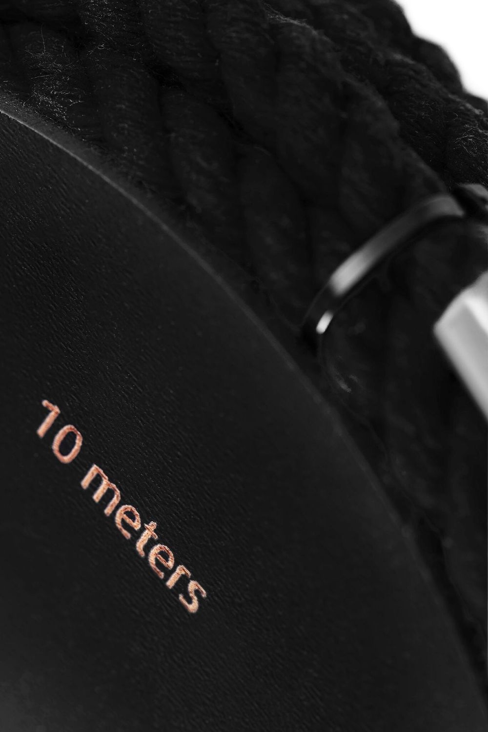 Черная веревка для шибари на катушке - 10 м. (Цвет: черный)