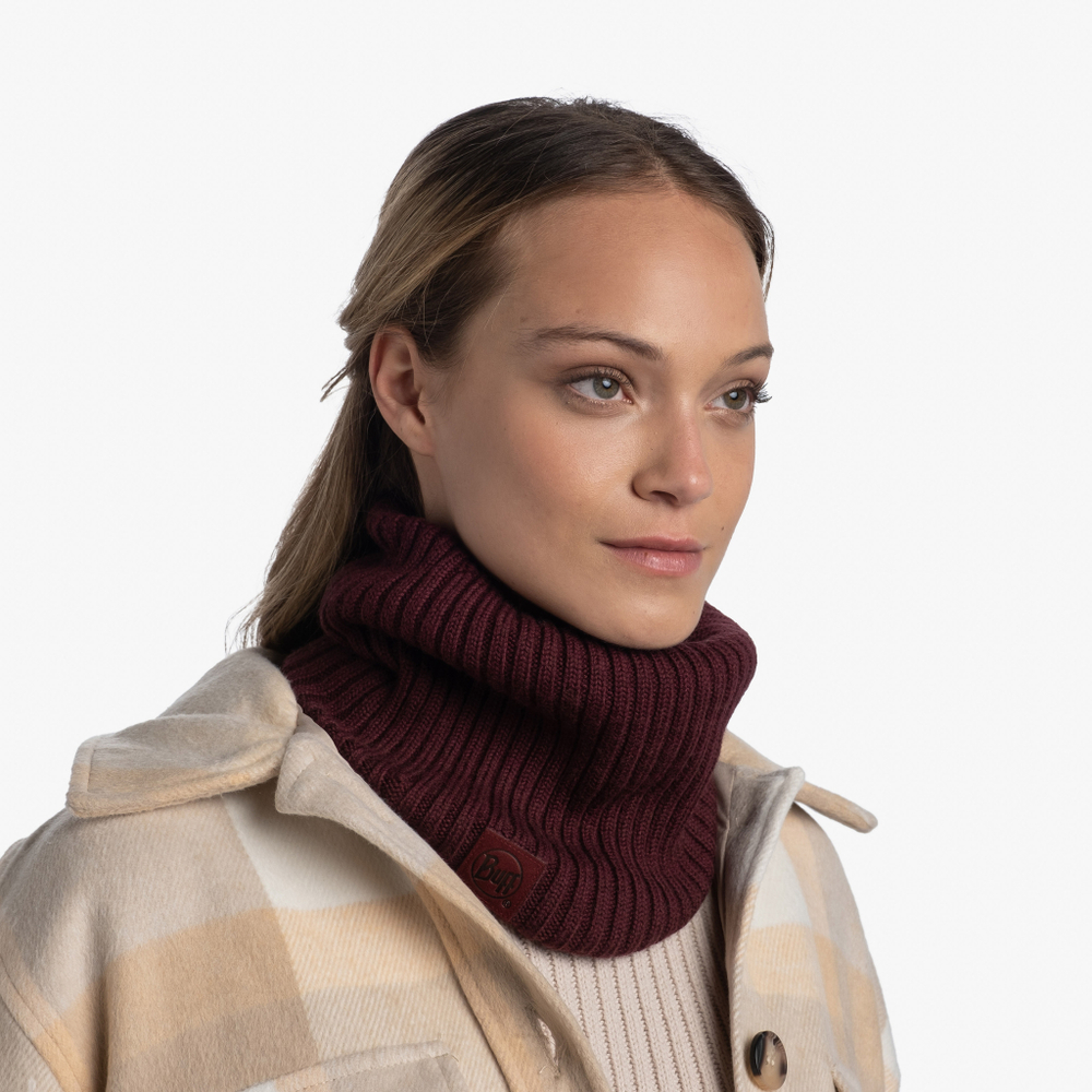 Модный шарф-труба Buff Neckwarmer Knitted Comfort Norval Maroon