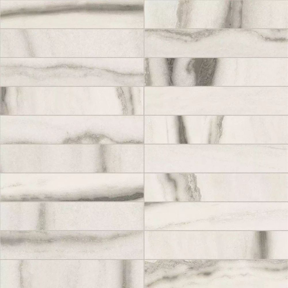 Мозаика Prexious REX White Fantasy Mosaico 3X15 Glossy