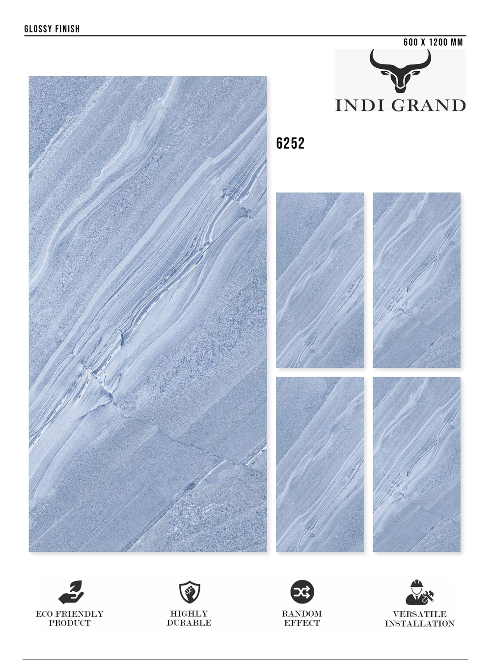 Керамогранит glossy №3 60х120, 6252
