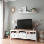 Тумба Сага 3 ящика, 131,2*41,4*62,2 см, белый/ясень