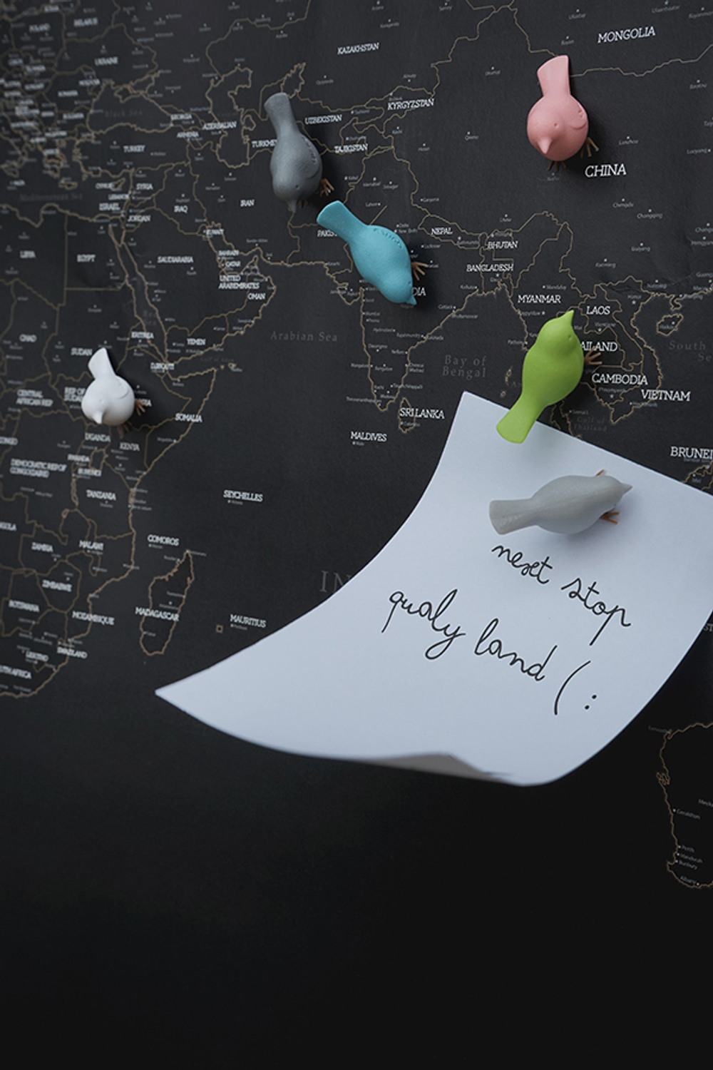 Магниты на холодильник mini sparrow, 6 шт.