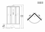 Душевая кабина Niagara Classic NG-2509-14P 100х100
