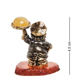 Народные промыслы AM-2205 Фигурка «Шеф-повар» (латунь, янтарь)