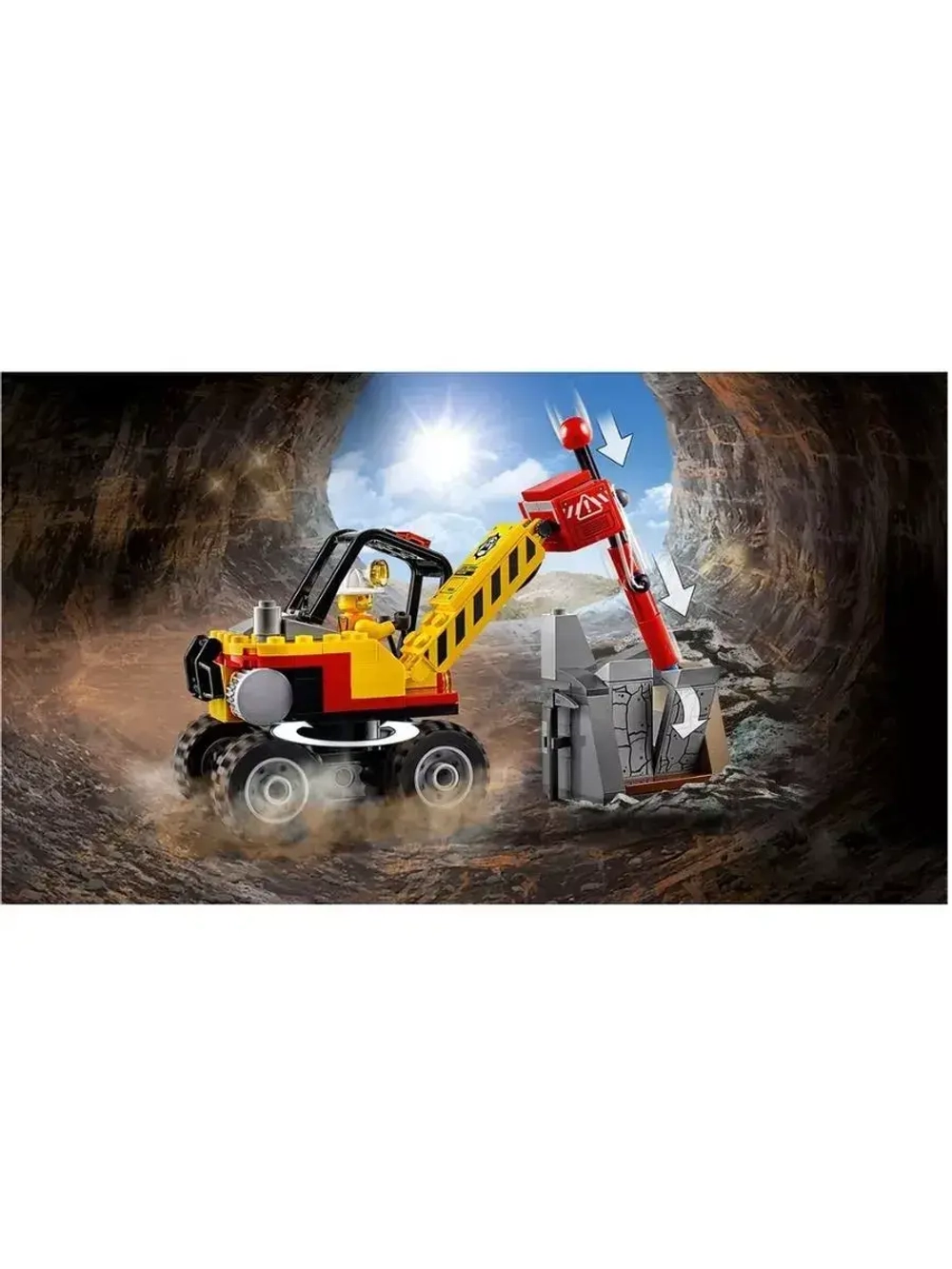 Конструктор Сити Трактор для горных работ 132 детали 10874