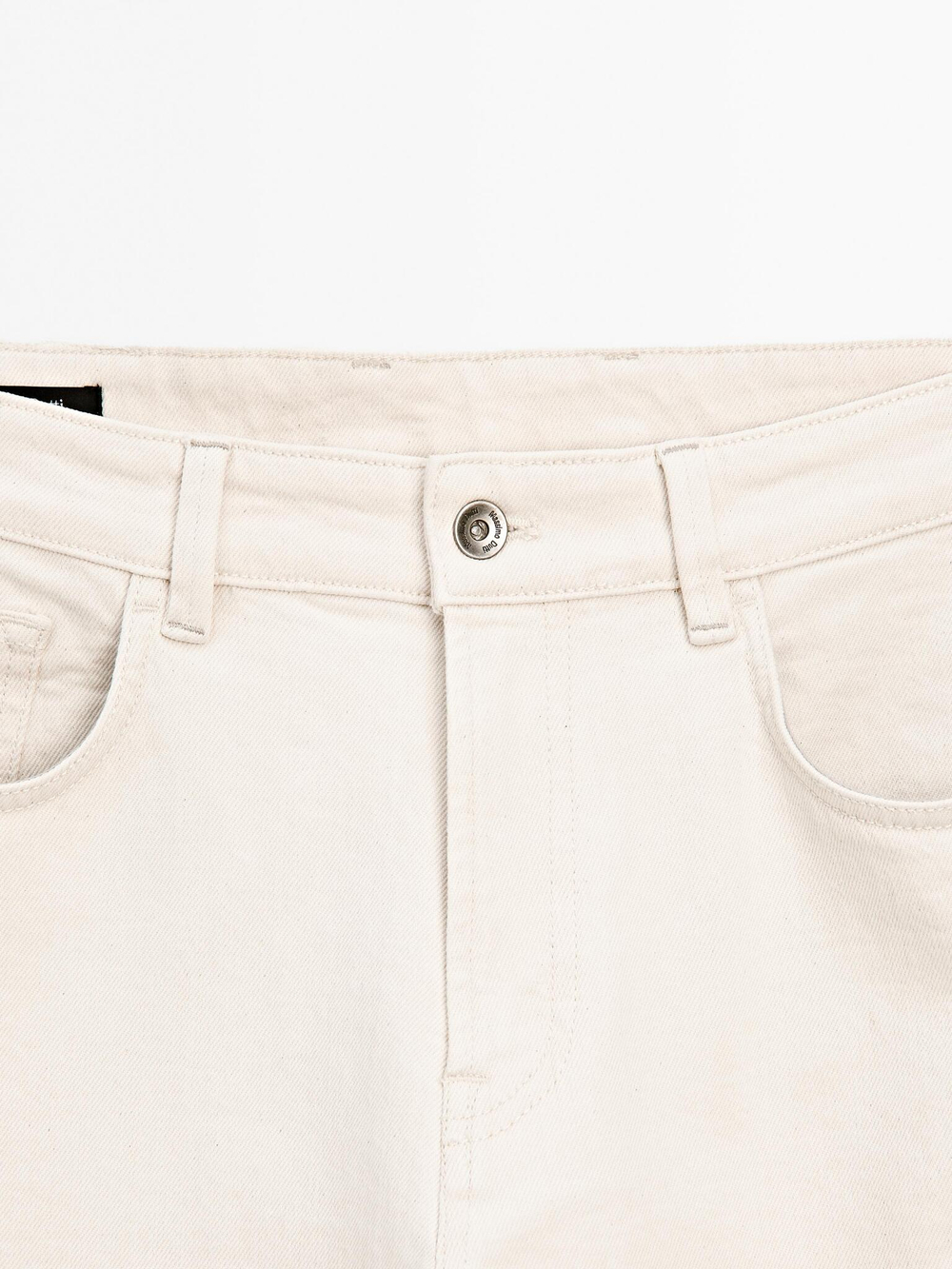 Massimo Dutti Зауженные джинсы, кремовый