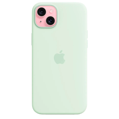 Силиконовый чехол с поддержкой MagSafe Apple Silicone Case для iPhone 15 Plus, Soft Mint (Пастельно-мятный)
