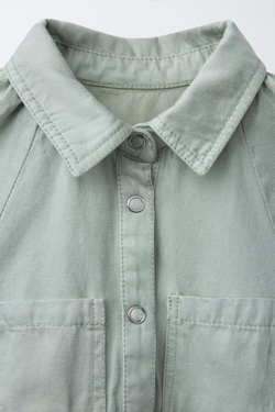 ZARA СТРУЯЩЕЕСЯ ПЛАТЬЕ С КАРМАНАМИ, ХАКИ