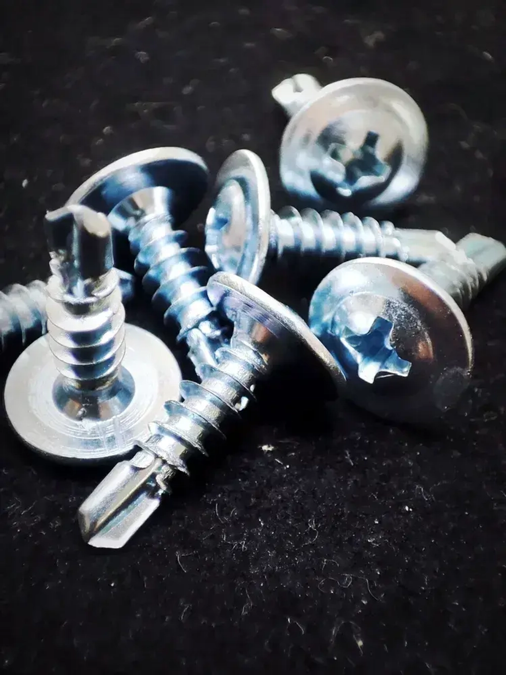 Саморез с прессшайбой 4,2х16 (наконечник-сверло) - 20 штук, универсальный, оцинкованный, шлиц Ph-2