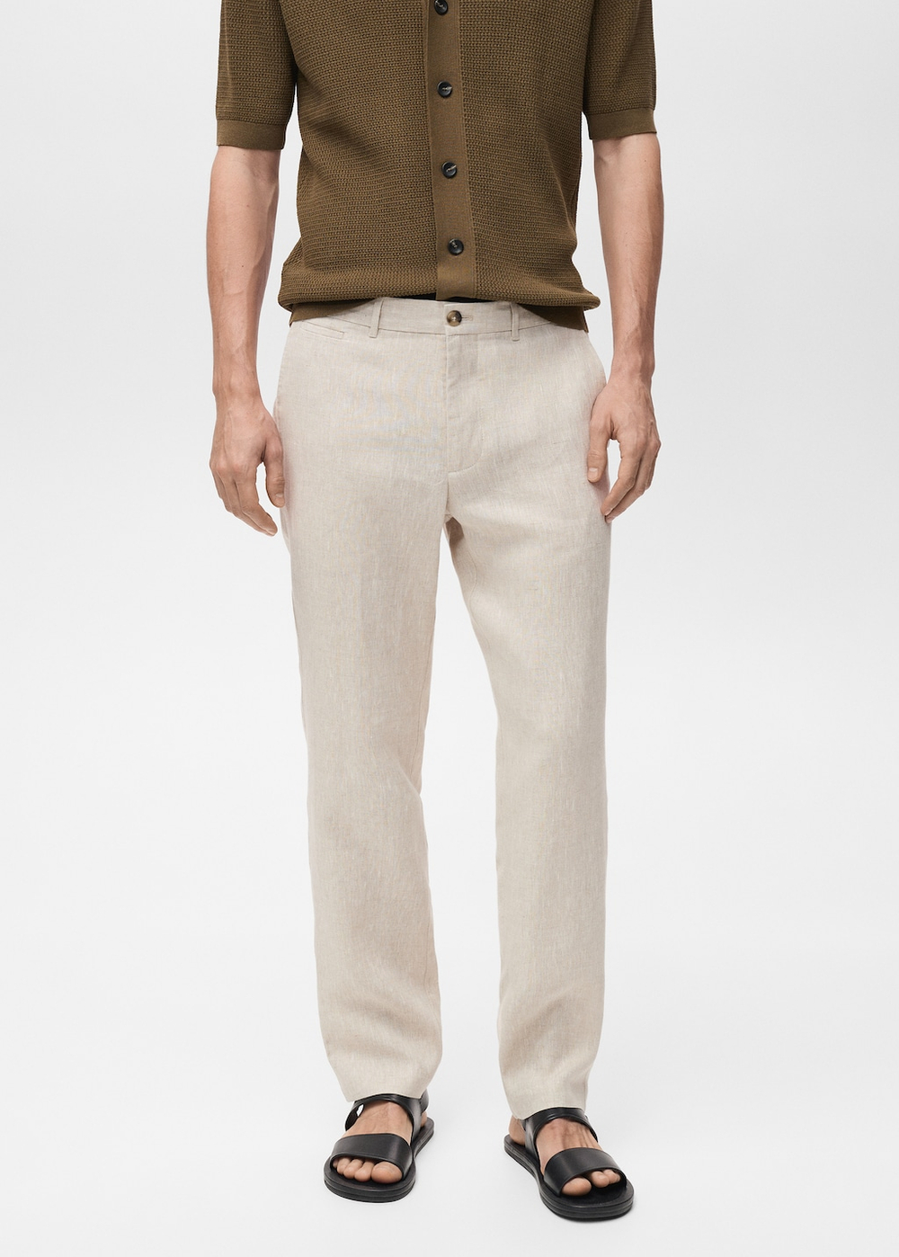 Брюки 100% лен slim fit