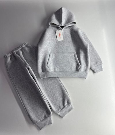 Теплый серый - двойка для мальчиков и девочек 4 000 тг./шт. (оптом - цена за 5 размеров)