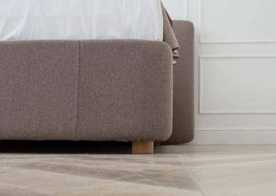 Кровать с подъемным механизмом Hub Soft 160 см (капучино, твид)