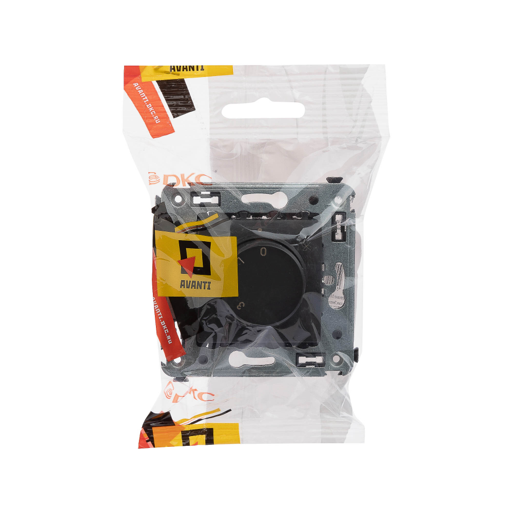 Механизм управления вентиляторами в стену, "Avanti", "Черный матовый"