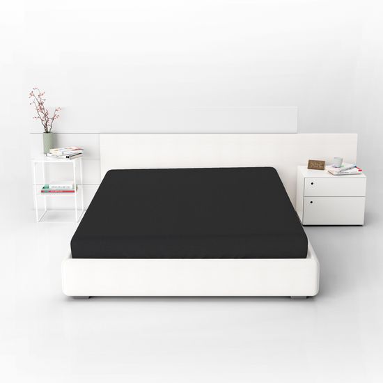 Простыня на резинке  Black Style,  120x200х30 , ранфорс  DOMTEKC