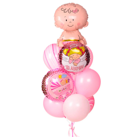 Воздушный сет на выписку девочки