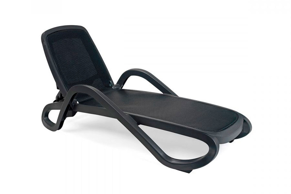 Шезлонг Nardi Alfa с подлокотниками, антрацит