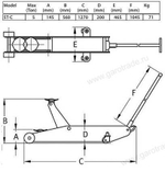 Гидравлический подкатной домкрат г/п 5 т 5T-C Compac