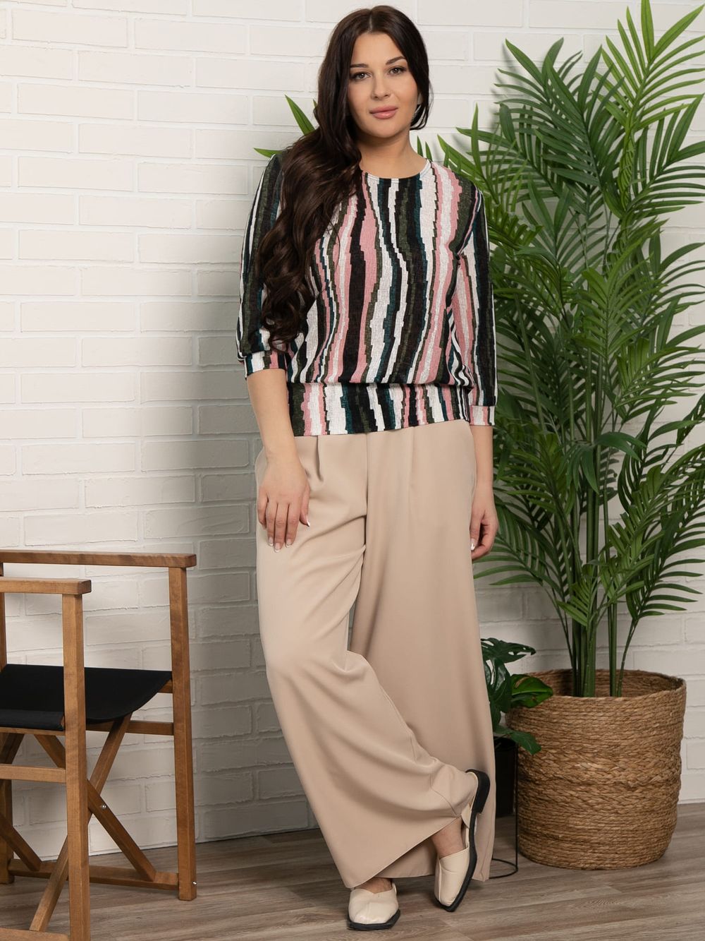 Блуза Люмия (разноцветная полоска) Б15329-3М LT Collection
